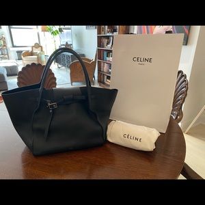 CELINE Med Big Bag Supple Grained Calfskin Black